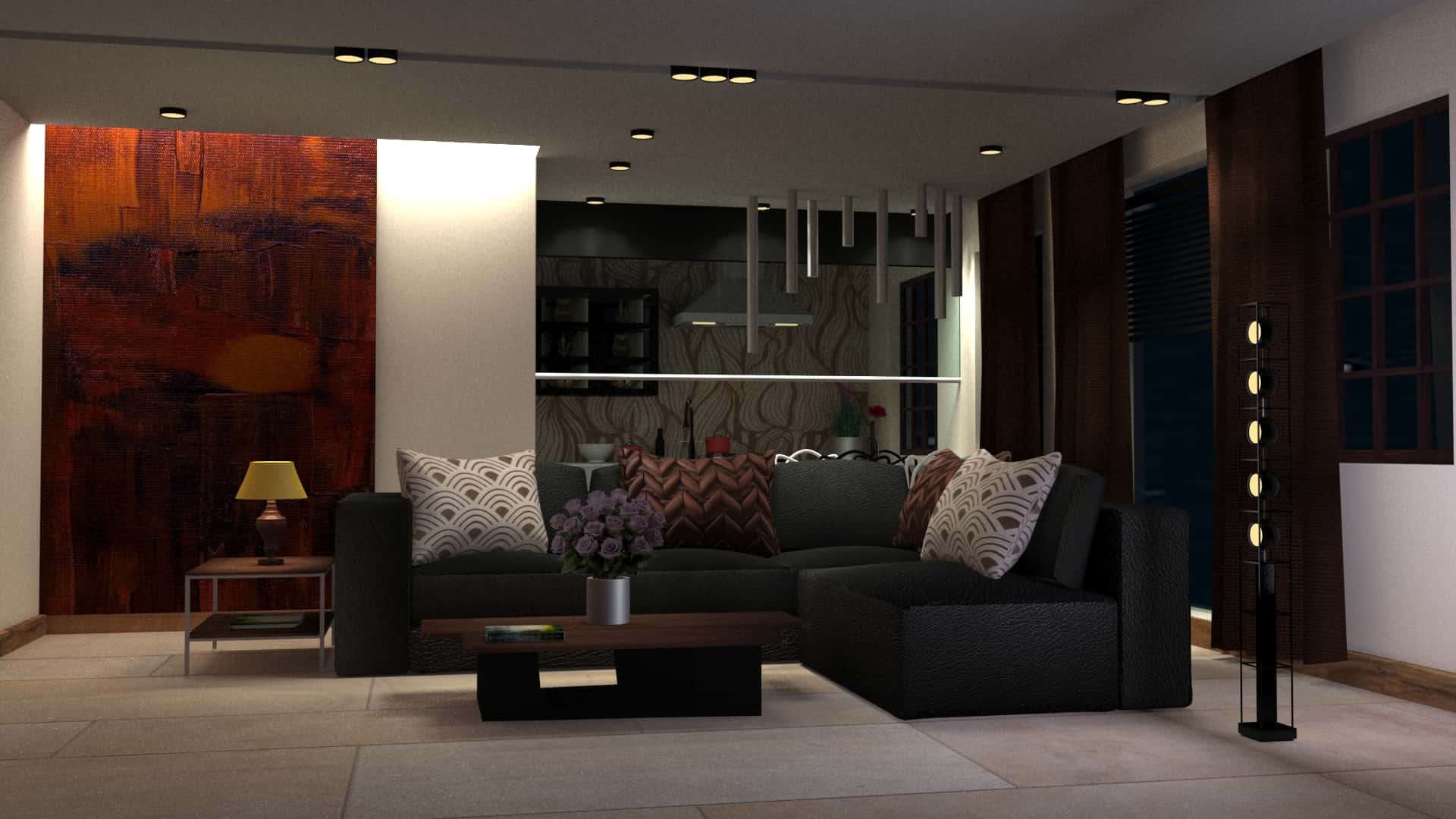Drawing room - Night scene (Max)
